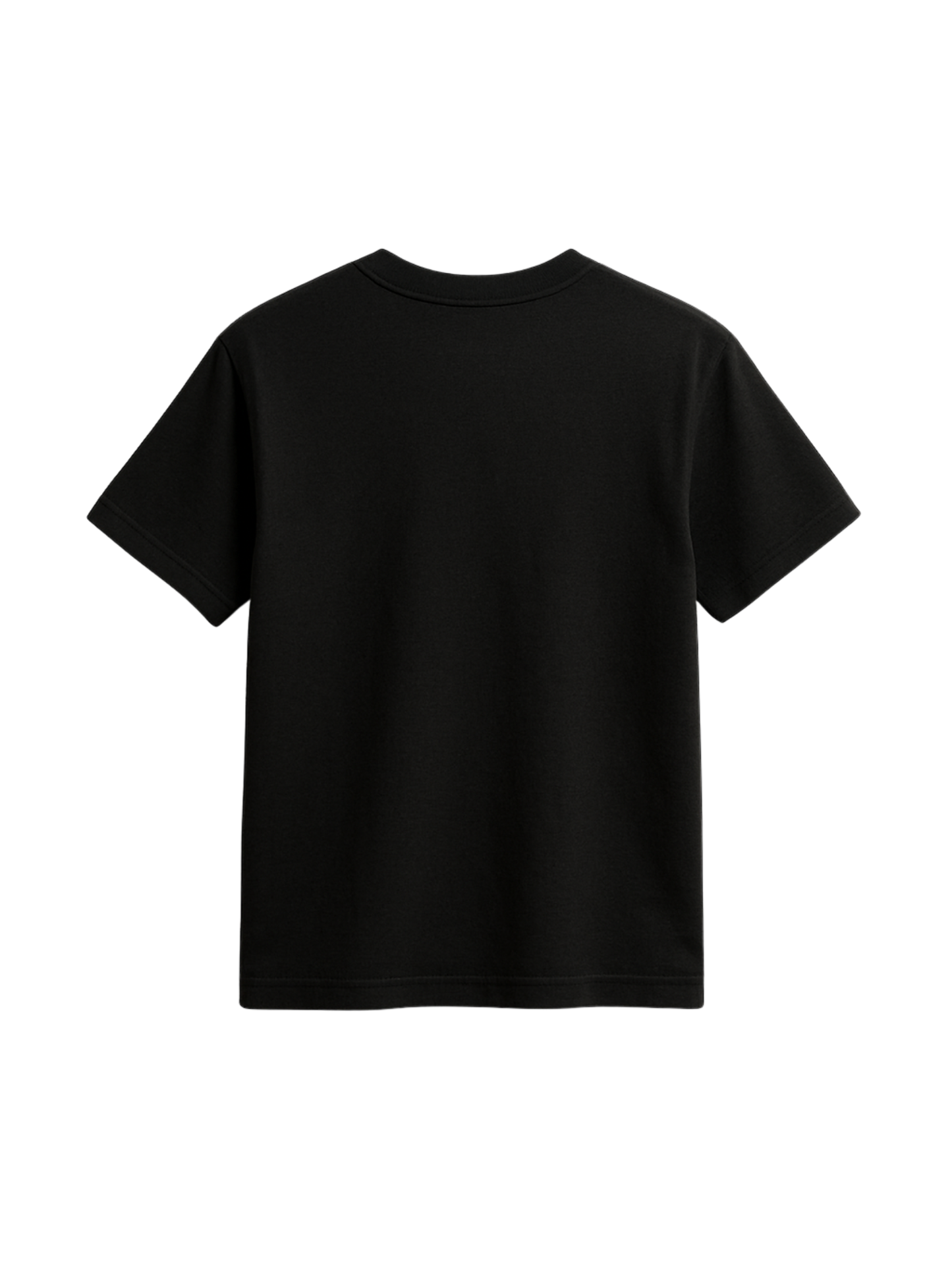BLACK SPLIT-AGAIN TEE