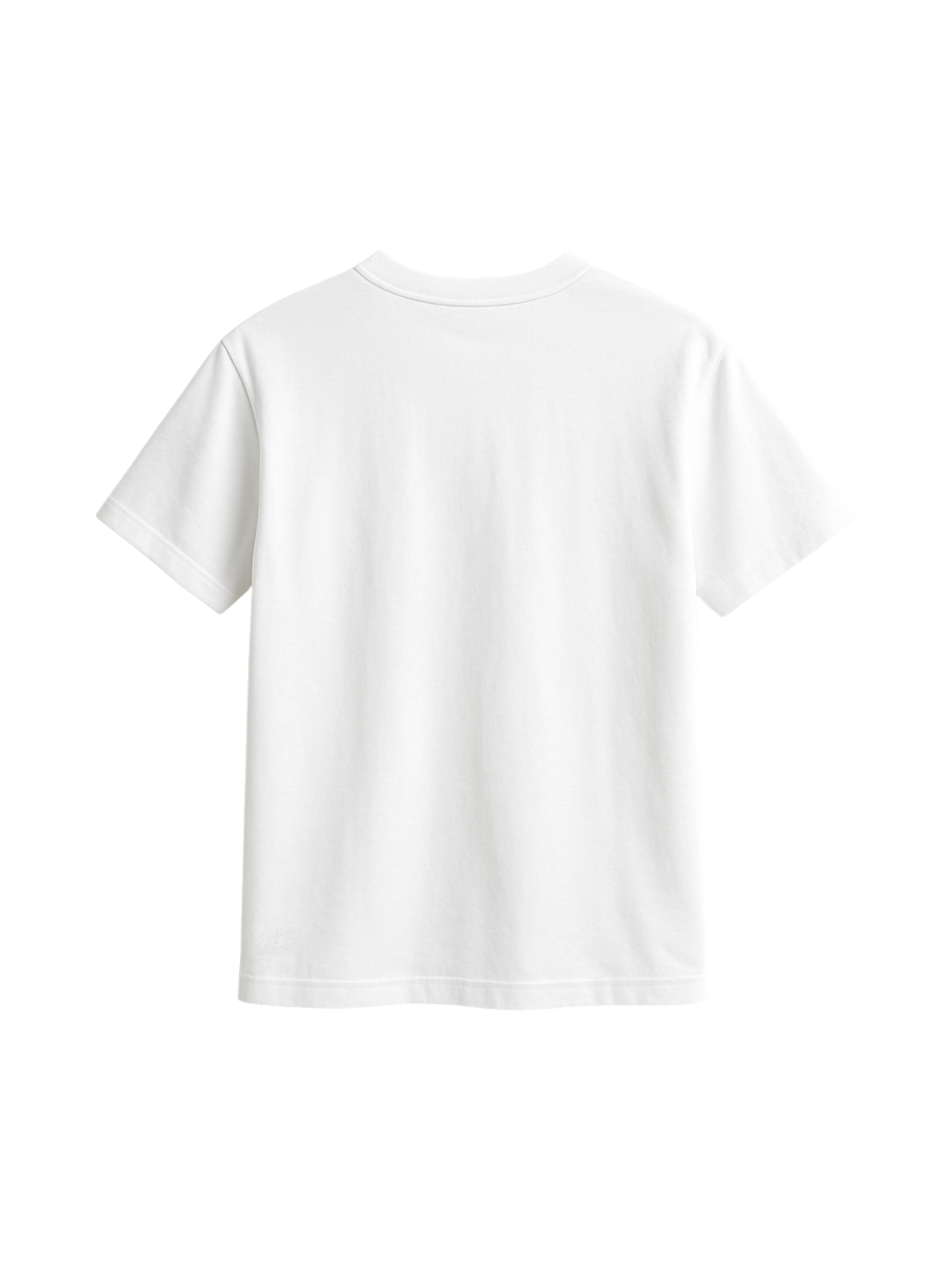 WHITE SPLIT-AGAIN TEE
